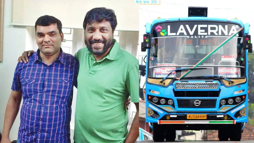 മുഹമ്മദ് ഷാഫി ലാവര്ണയും സിദ്ദിഖും, ലാവര്ണ ബസ് | Photo: Mathrubhumi, Facebook