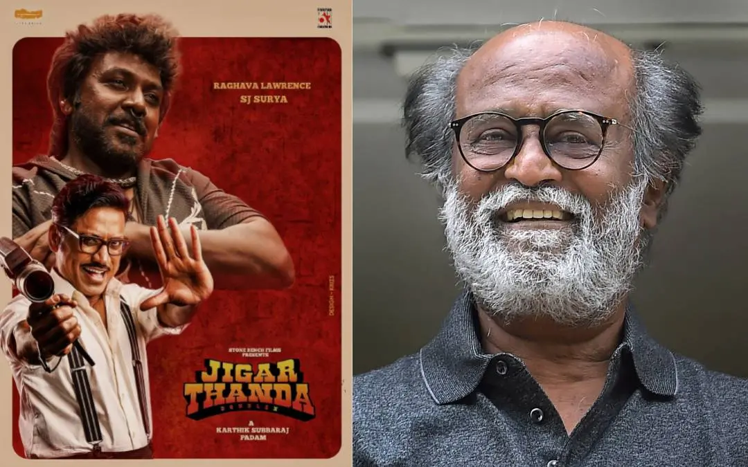 ജി​ഗർതണ്ട-ഡബിൾ എക്സിന്റെ പോസ്റ്റർ, രജനികാന്ത് | ഫോട്ടോ: https://twitter.com/iam_SJSuryah, പി.ടി.ഐ