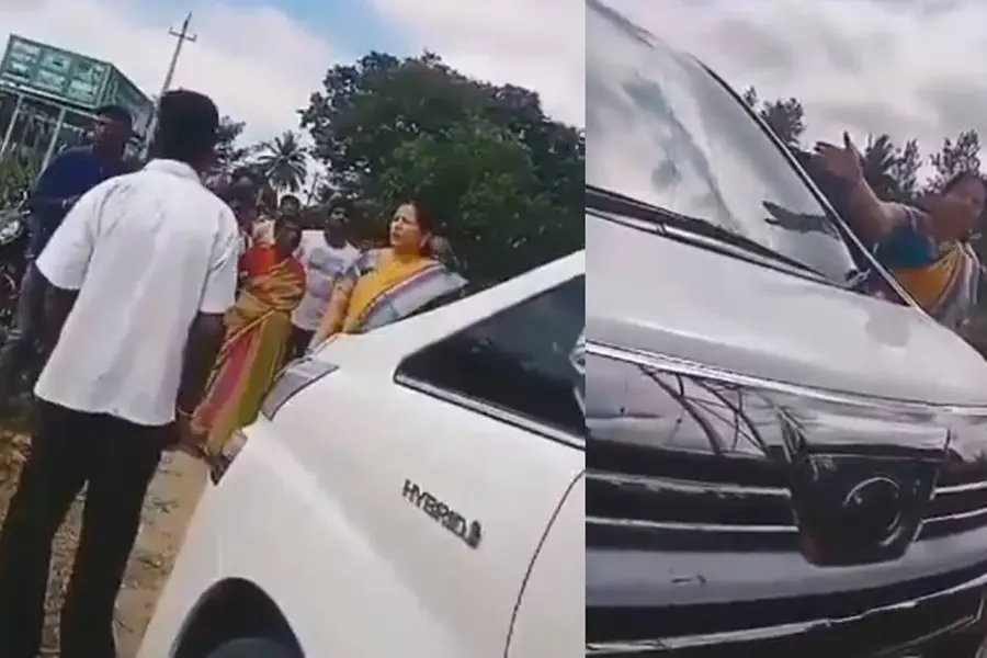 '1.5 കോടിയുടെ കാറാണ്, മരിക്കാനാണെങ്കിൽ ബസിനടിയിലേക്ക് ചെല്ല്'; ആക്രോശിച്ച് ദേവഗൗഡയുടെ മരുമകൾ| Video