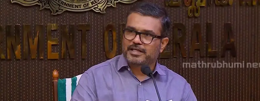 തദ്ദേശവകുപ്പ് മന്ത്രി എം.ബി. രാജേഷ് | Screengrab/ Mathrubhumi News