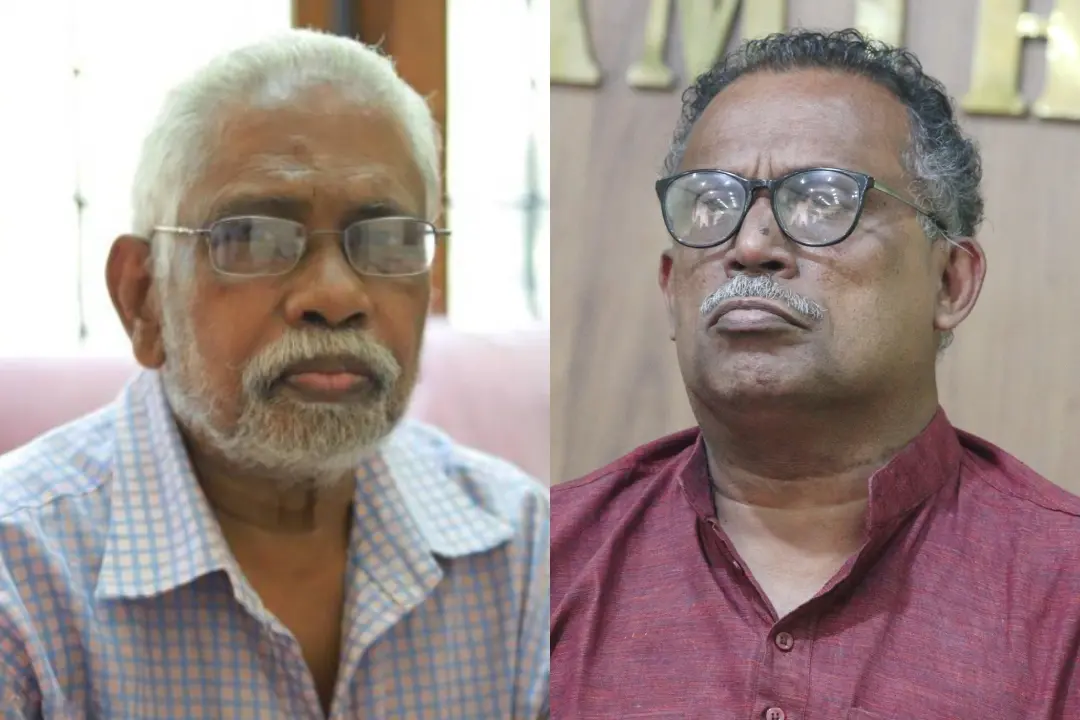 ഡോ. എം. കുഞ്ഞാമൻ, കെ.എം. ഷാജഹാൻ | ഫോട്ടോ: മാതൃഭൂമി