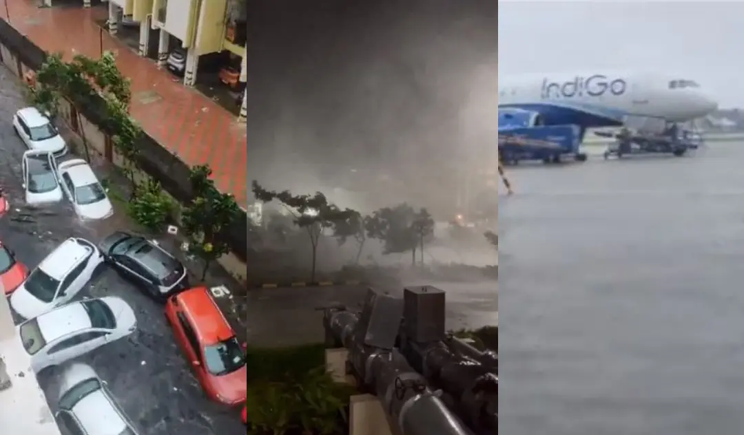 ചെന്നൈയിൽ നിന്നുള്ള ദൃശ്യങ്ങൾ | Photo: Screen grab of videos uploaded on X (twitter) by users