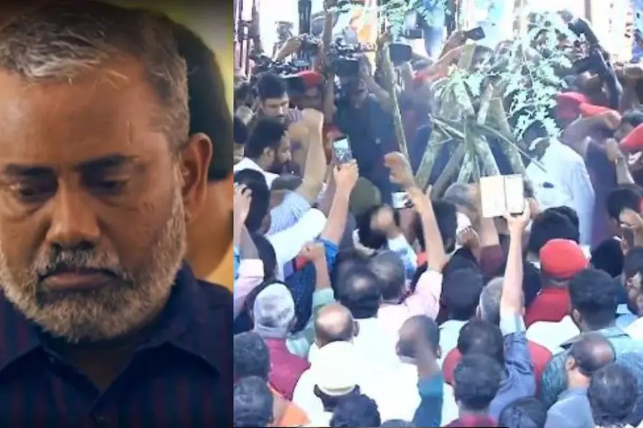 'ഞങ്ങളെയാകെ നയിച്ചവനെ.. രാജേട്ടാ ലാല്സലാം'; കണ്ഠമിടറി മന്ത്രി പി.പ്രസാദ്, ഏറ്റുവിളിച്ച് അണികള്