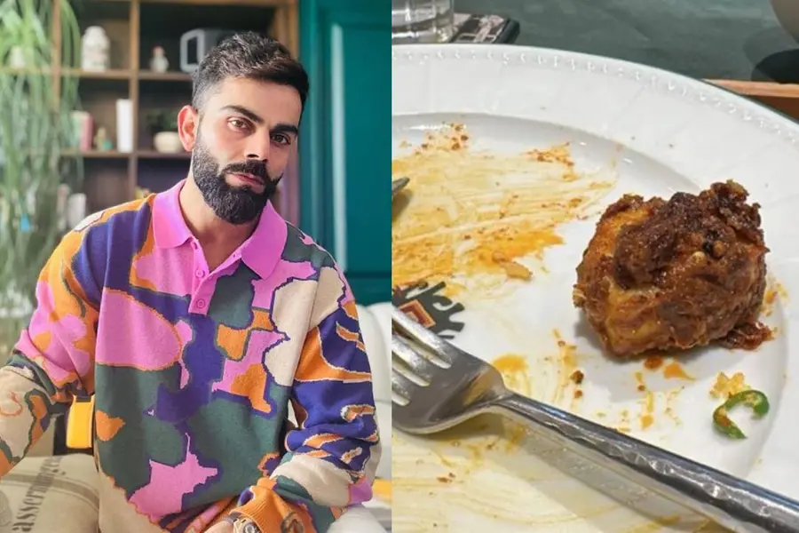 വെജിറ്റേറിയനായ കോലി ചിക്കന് ടിക്ക കഴിക്കുന്നുവോ?; സോഷ്യല് മീഡിയയില് ചര്ച്ച, ഒടുവില് ട്വിസ്റ്റ്