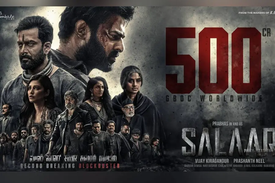 500 കോടിയുടെ തിളക്കത്തിൽ 'സലാർ', ബോക്സോഫീസിൽ കൊടുങ്കാറ്റായി പ്രഭാസ് ചിത്രം