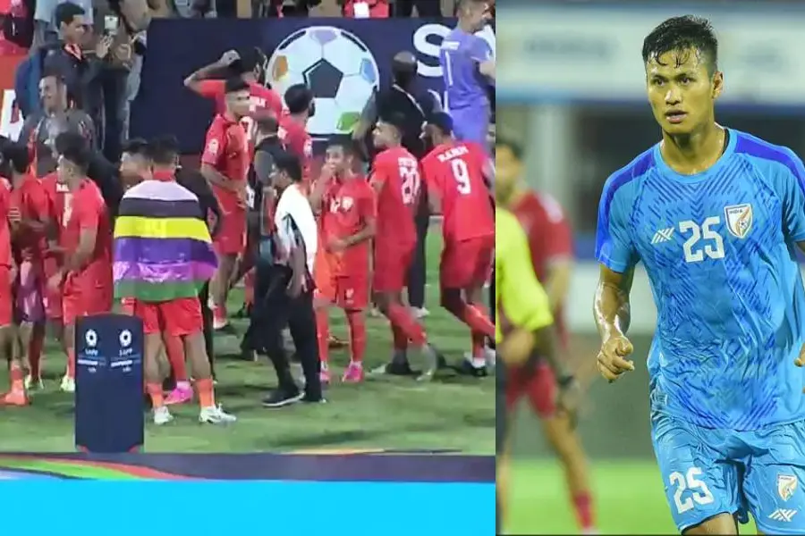 സാഫ് കപ്പ് വിജയാഘോഷത്തിനിടെ മെയ്തി പതാക അണിഞ്ഞതില് വിശദീകരണവുമായി ജീക്സണ് സിങ്