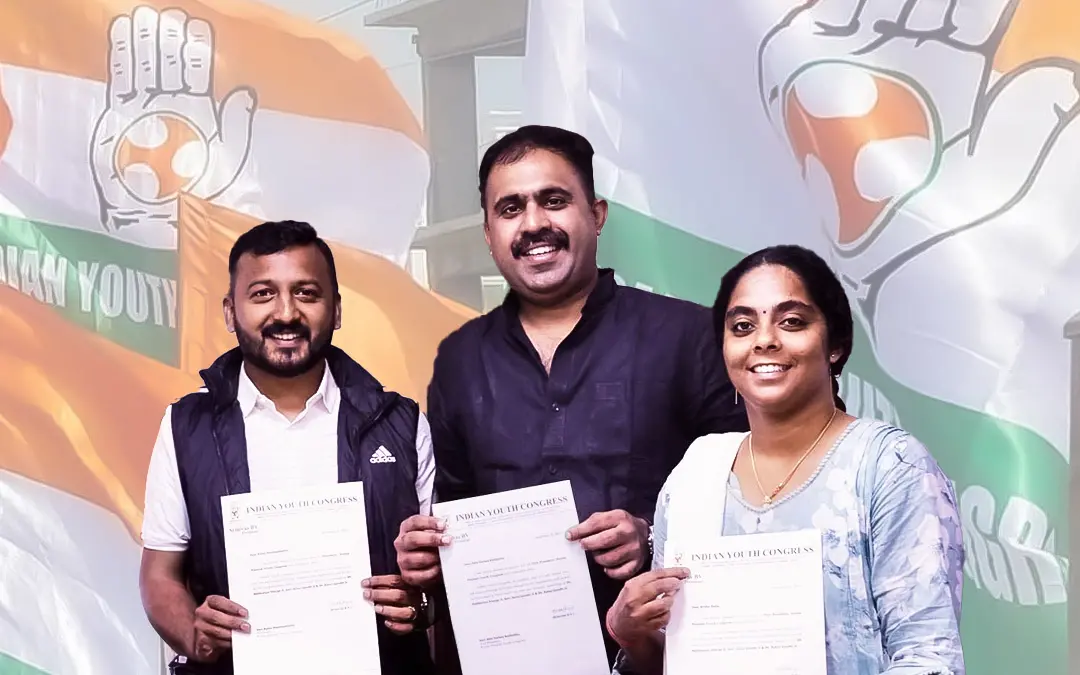 രാഹുൽ മാങ്കൂട്ടത്തിൽ, അബിൻ വർക്കി, അരിത ബാബു എന്നിവർ.