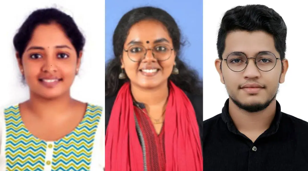 കാലിക്കറ്റ് പ്രസ് ക്ലബ്ബ് ജേണലിസം പി.ജി ഡിപ്ലോമയില് രണ്ടാം റാങ്ക് നേടിയ നന്ദ എസ്. ദാസ്, ഒന്നാം റാങ്ക് നേടിയ എന്. ഗോപിക, മൂന്നാം റാങ്ക് നേടിയ എസ്.എന്. ശരത്ത് എന്നിവര്