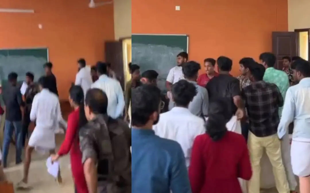 കുന്ദമംഗലം കോളേജിലുണ്ടായ സംഘര്ഷത്തിന്റെ ദൃശ്യങ്ങള്