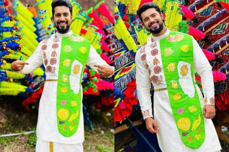 'ഇപ്പോഴത്തെ പിള്ളേരുടെ ഓരോ പാഷനേയ്'; കുര്‍ത്തയില്‍ 'ഓണസദ്യ' വിളമ്പി സീരിയല്‍ താരം