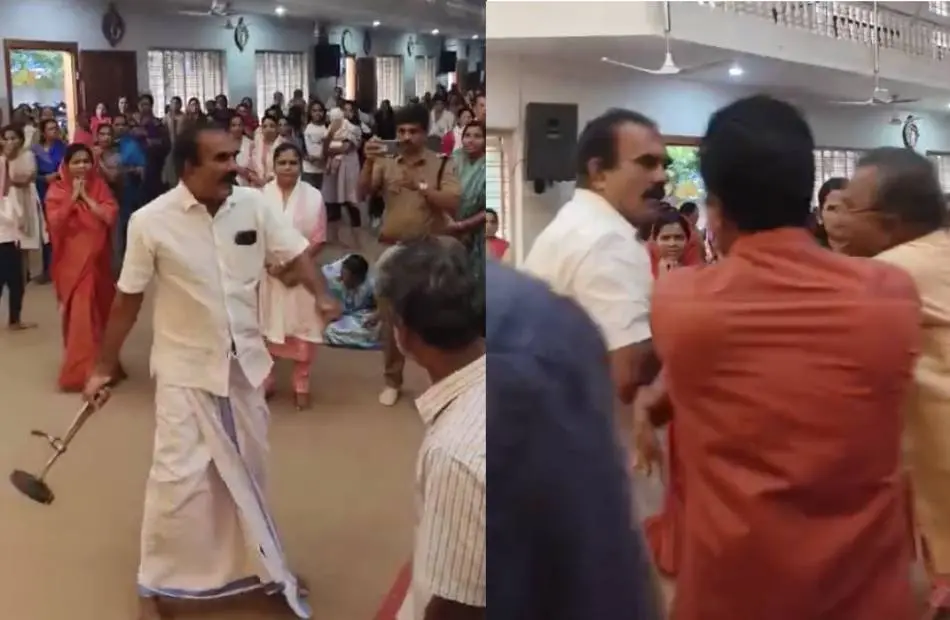 പള്ളിയിലെ സംഘര്ഷത്തിന്റെ ദൃശ്യങ്ങളില് നിന്നും