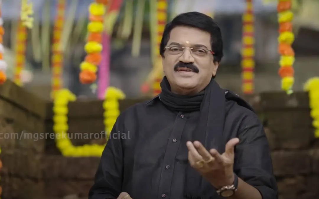 സാമവേദനാഥൻ എന്ന അയ്യപ്പഭക്തിഗാന ആൽബത്തിൽ എം.ജി. ശ്രീകുമാർ | ഫോട്ടോ: സ്ക്രീൻഗ്രാബ്