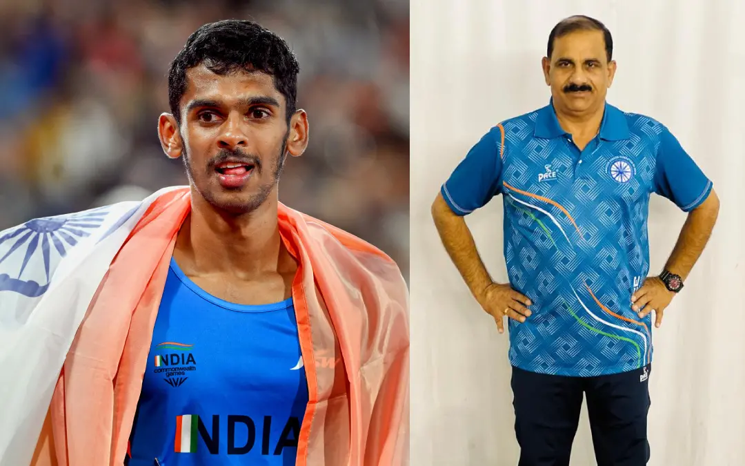 എം. ശ്രീശങ്കര്‍, ഇ. ഭാസ്‌കരന്‍ | Photo: PTI