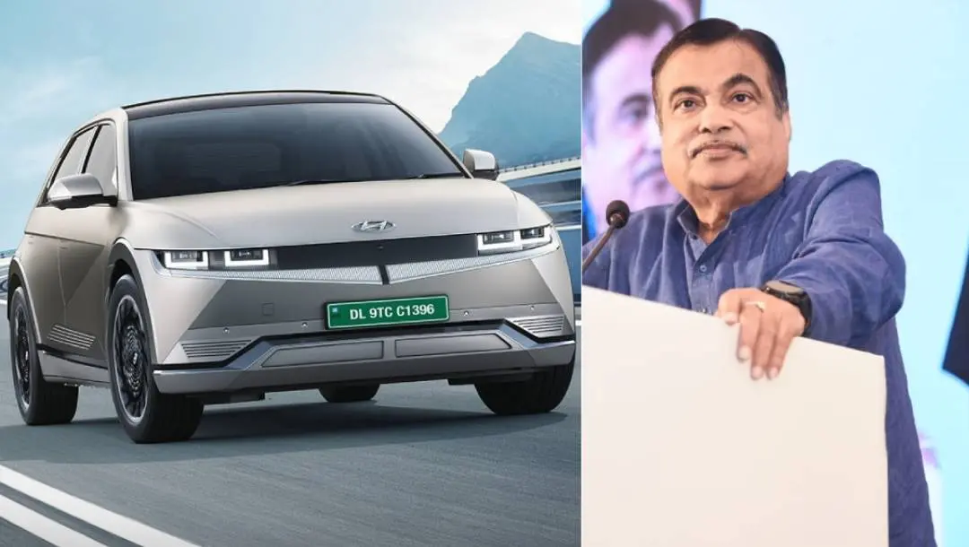 ഹ്യുണ്ടായി അയോണിക്-5, കേന്ദ്രമന്ത്രി നിതിന്‍ ഗഡ്കരി | Photo: Facebook