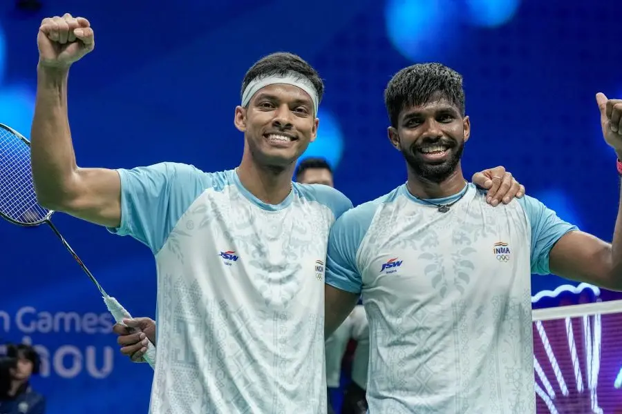 ബാഡ്മിന്റണില് ചരിത്രം; സാത്വിക് സായ്രാജ് - ചിരാഗ് ഷെട്ടി സഖ്യത്തിന് സ്വര്ണം