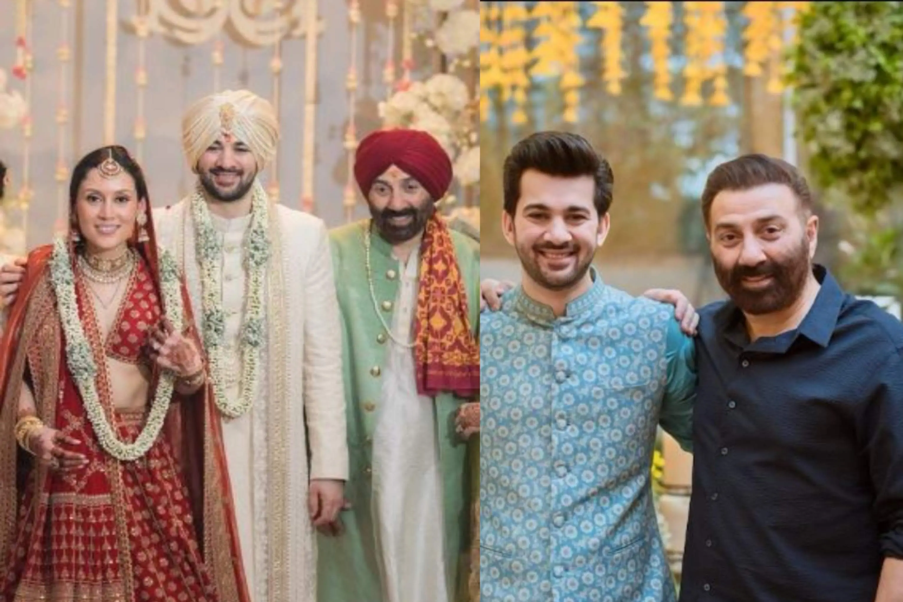 മകന്റെ വിവാഹദിനത്തില്‍ സണ്ണി ഡിയോള്‍ | Photo: instagram/ imkarandeol