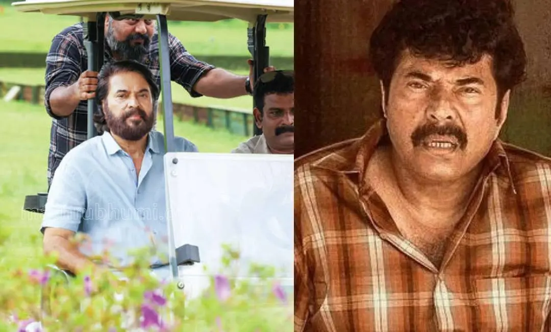 മികച്ച നടനുള്ള സംസ്ഥാന പുരസ്‌കാരം നേടിയ മമ്മൂട്ടി പുരസ്‌കാര പ്രഖ്യാപനത്തിന് പിന്നാലെ നെടുമ്പാശ്ശേരി സിയാല്‍ ഗോള്‍ഫ് ക്ലബിലെ ഷൂട്ടിങ് സെറ്റില്‍ നിന്ന് ബഗ്ഗി കാറില്‍ പുറത്തേക്ക് വരുന്നു| ഫോട്ടോ: ബി മുരളീകൃഷ്ണന്‍, നന്‍പകല്‍ നേരത്ത് മയക്കം എന്ന ചിത്രത്തില്‍ മമ്മൂട്ടി