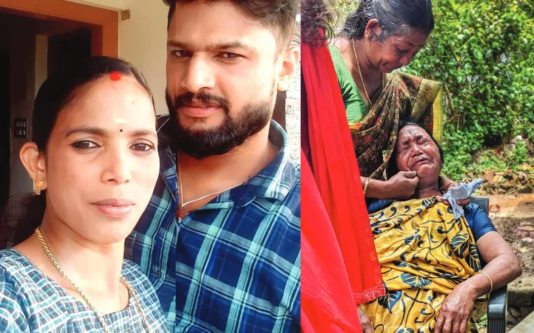 അനീഷ ഭർത്താവ് മുകേഷ്, അനീഷ കൊല്ലപ്പെട്ടതറിഞ്ഞ് പൊട്ടിക്കരയുന്ന അമ്മ വത്സല