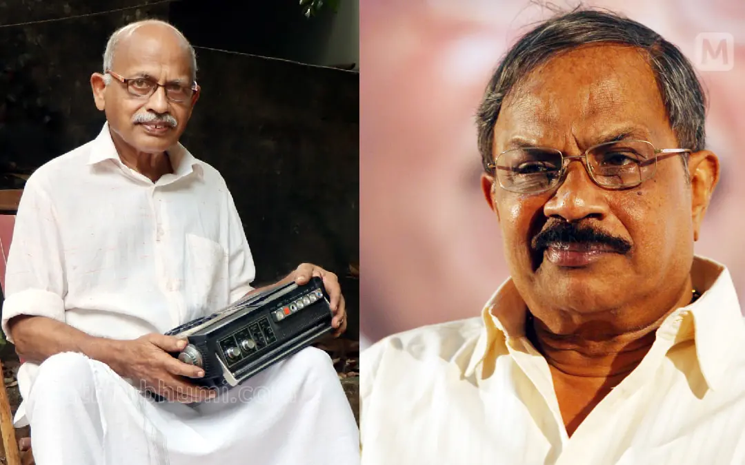 ഹുസൈന്‍ കാരാടി, എം.ടി. വാസുദേവന്‍ നായര്‍ | ഫോട്ടോ: അജയ് ശ്രീശാന്ത്/മാതൃഭൂമി