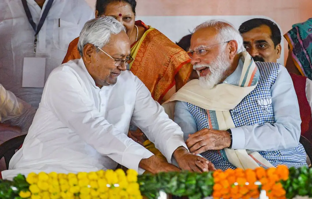 പ്രധാനമന്ത്രി നരേന്ദ്ര മോദിയ്ക്കൊപ്പം നിതീഷ് കുമാര് |ഫോട്ടോ:PTI