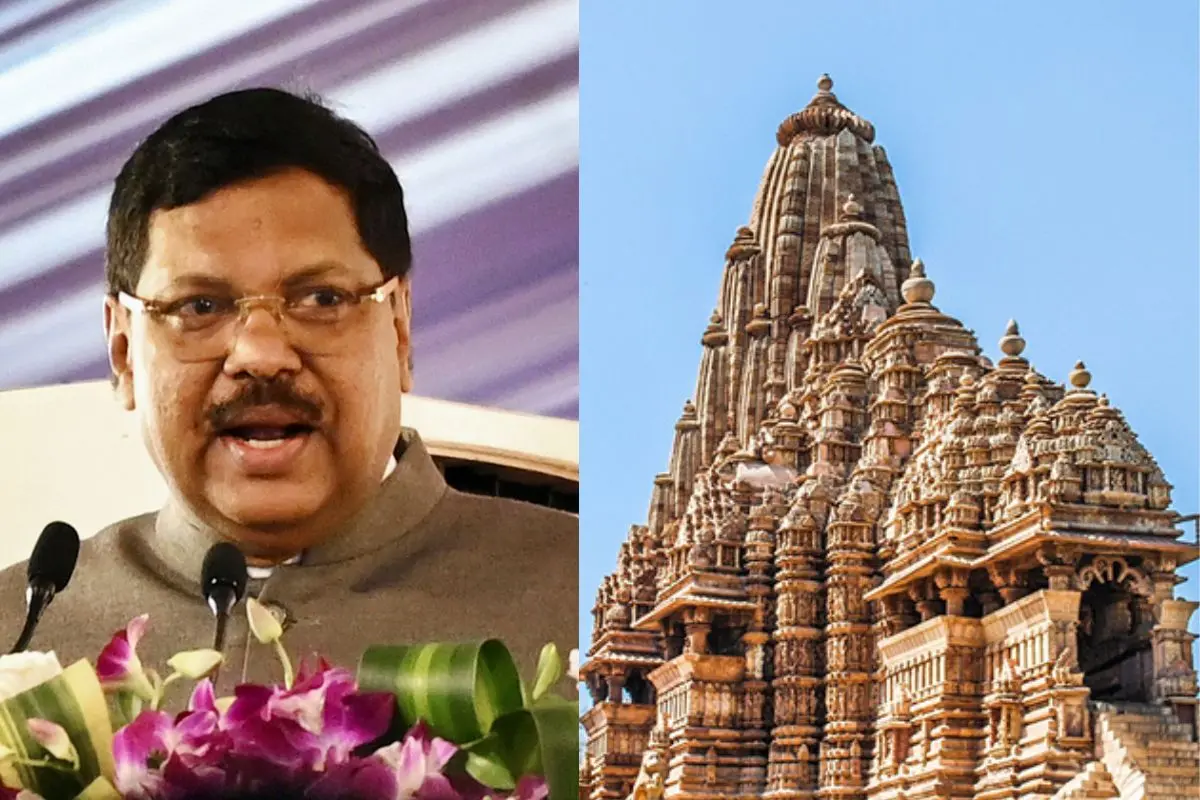 Chief Justice B R Gavai, the Javari Temple in Khajuraho | Photo: PTI, X/ @TheGopalan