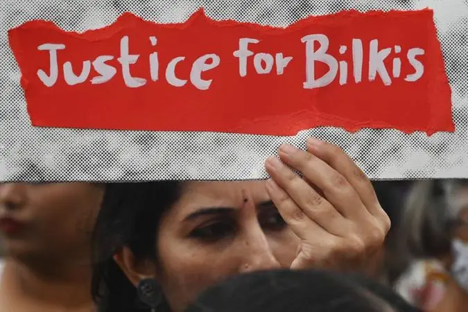 ബില്ക്കിസ് ബാനുവിന് നീതി ലഭ്യമാക്കണമെന്നാവശ്യപ്പെട്ട് മുംബൈയില് നടന്ന പ്രതിഷേധം |ഫോട്ടോ:AFP