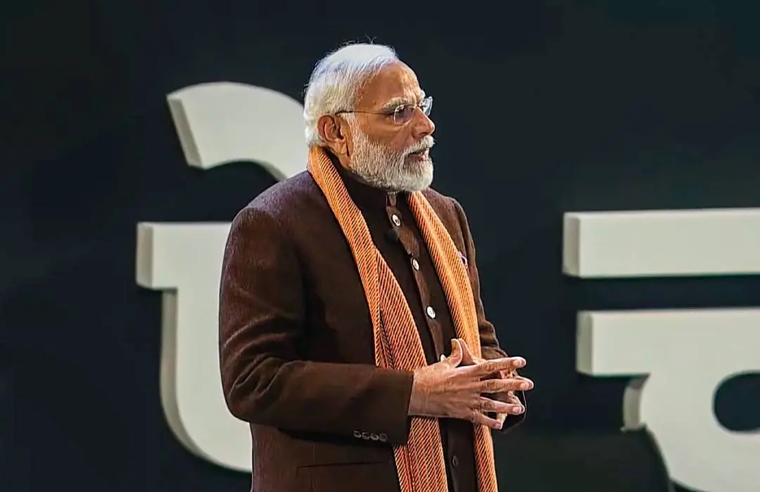 പ്രധാനമന്ത്രി നരേന്ദ്ര മോദി പരീക്ഷ പെ ചര്ച്ച 2024 ല് സംസാരിക്കുന്നു | Photo : PTI
