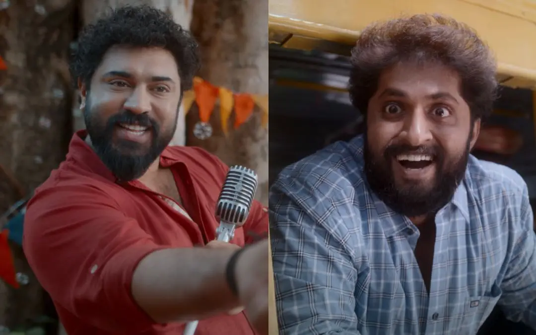 മലയാളി ഫ്രം ഇന്ത്യയിൽ നിവിൻ പോളിയും ധ്യാൻ ശ്രീനിവാസനും | ഫോട്ടോ: സ്ക്രീൻ​ഗ്രാബ്