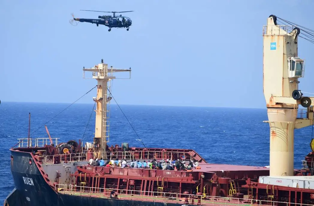 എം വി റ്യൂൻ | Photo credit :twitter @indiannavy