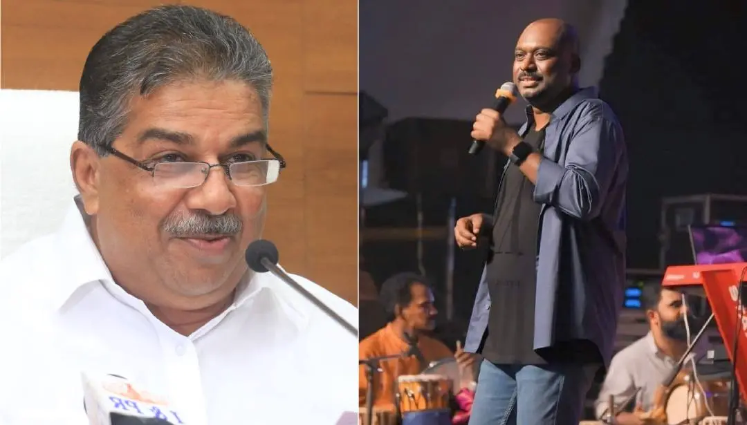 മന്ത്രി സജി ചെറിയാൻ, ജാസി ഗിഫ്റ്റ് | ഫോട്ടോ: മാതൃഭൂമി/ https://www.facebook.com/sajicheriancpim