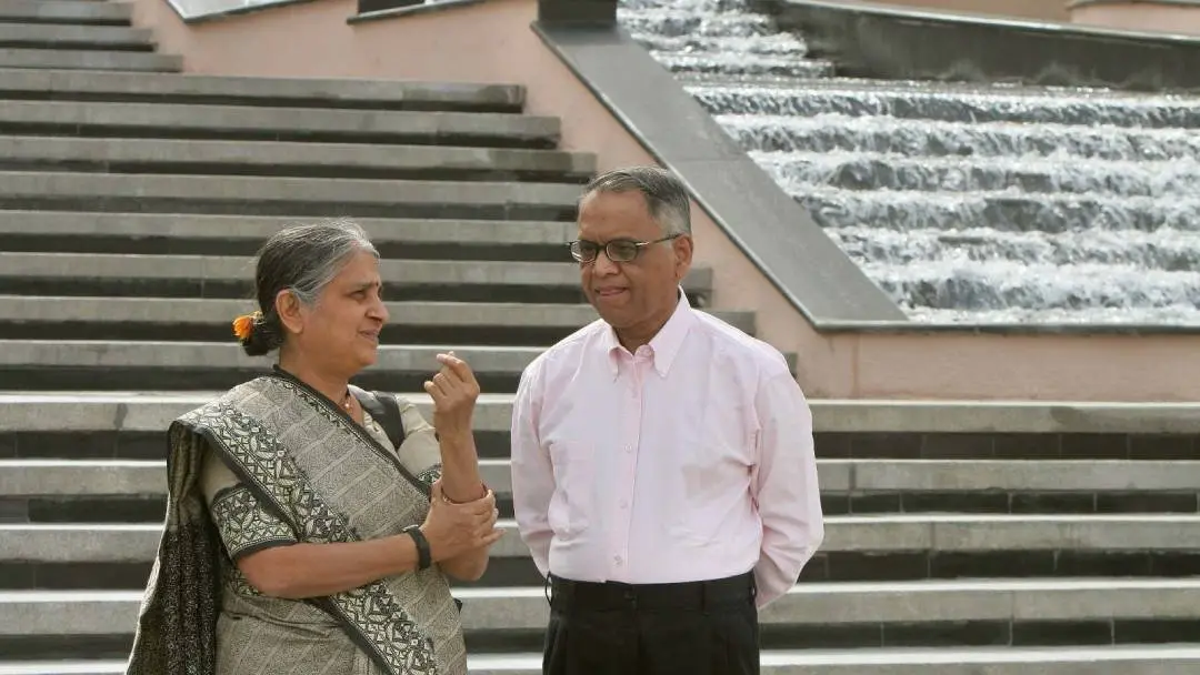 നാരായണ മൂര്ത്തിയും സുധാ മൂര്ത്തിയും | Photo: AP