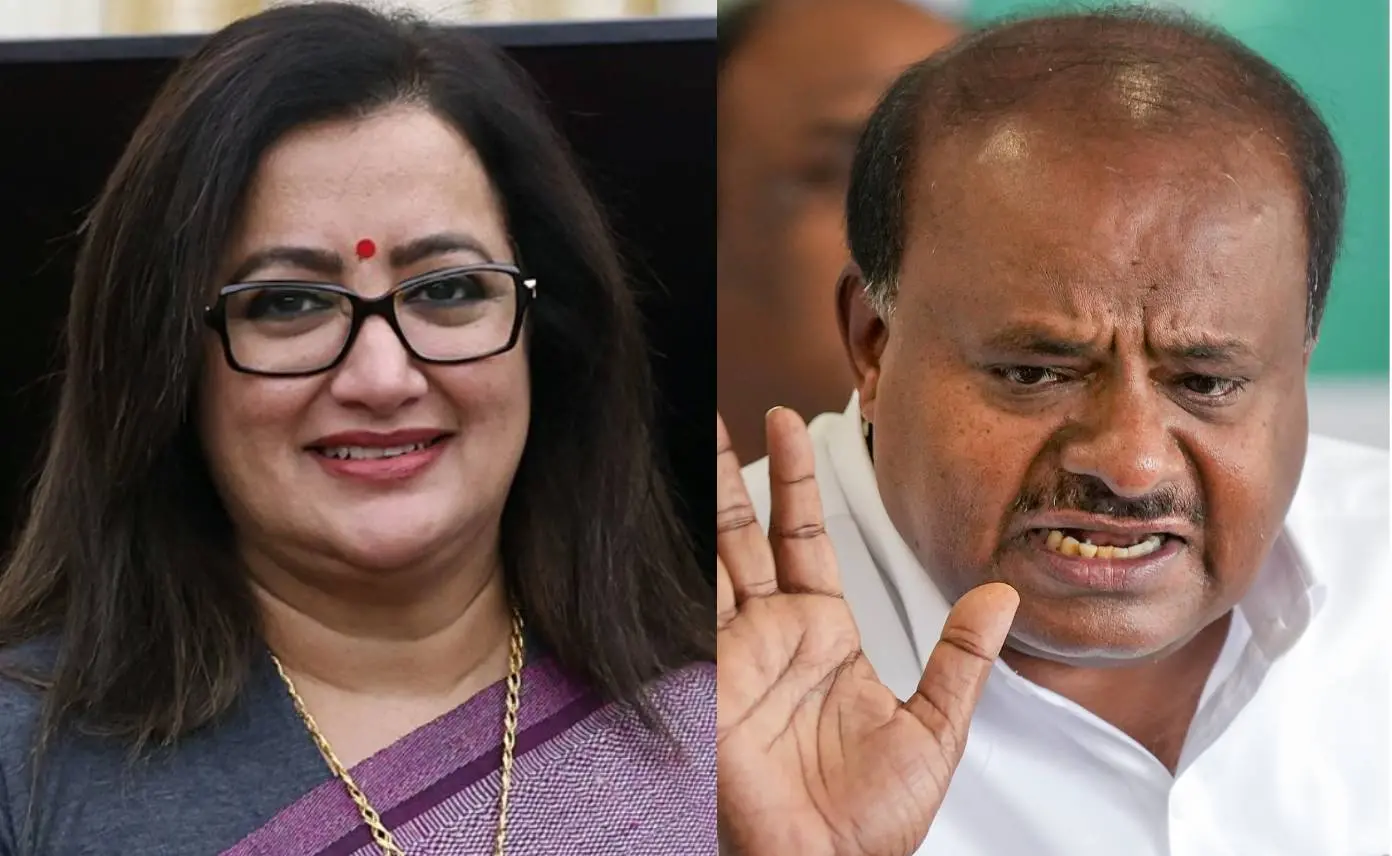 സുമലത,കുമാരസ്വാമി | Photo: ANI, PTI