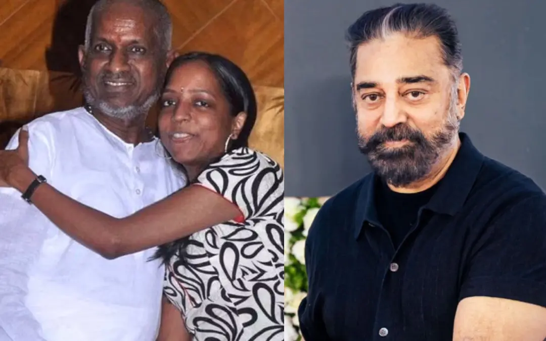 കമൽഹാസൻ, ഇളയരാജ ഭവതരിണിക്കൊപ്പം | photo: facebook/kamal hassan