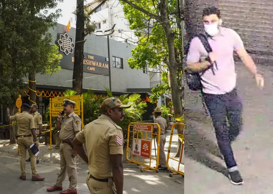 രാമേശ്വരം കഫേ, പ്രതിയെന്ന് സംശയിക്കുന്നയാളുടെ ചിത്രം | Photo: PTI, Twitter@NIA_India