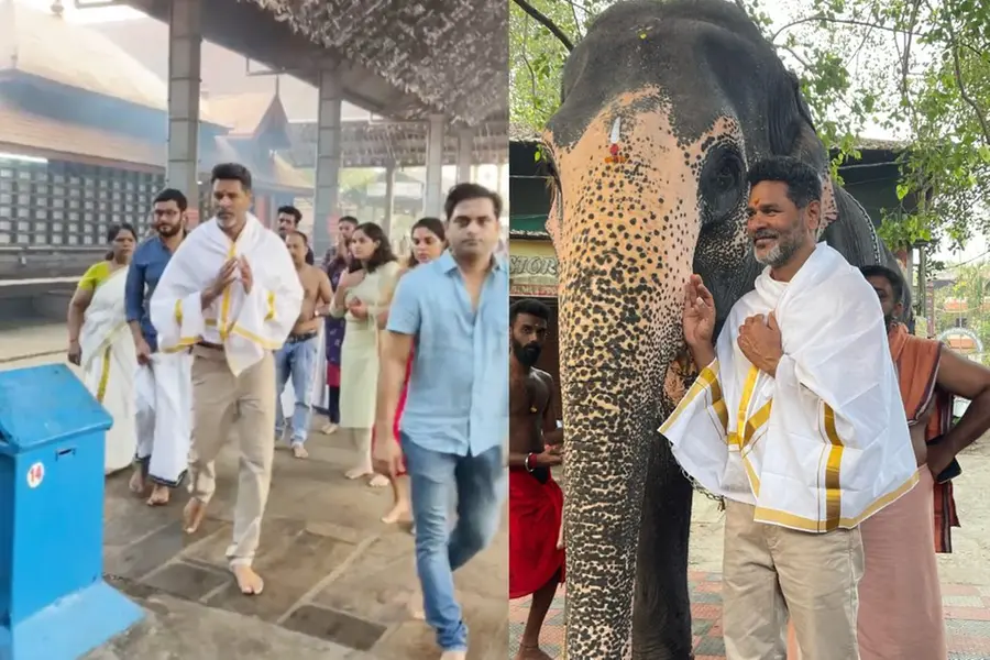 ചോറ്റാനിക്കരയിൽ ദർശനം നടത്തി നടൻ പ്രഭുദേവ | വീഡിയോ