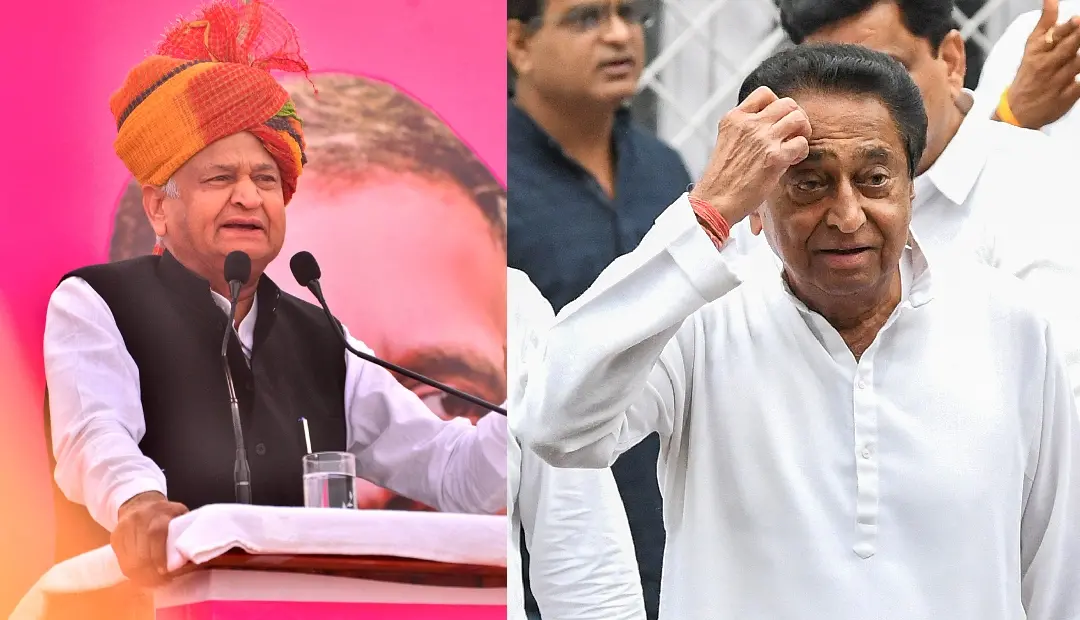 അശോക് ഗഹലോത്ത്, കമല്‍നാഥ്‌ | Photo: PTI, ANI