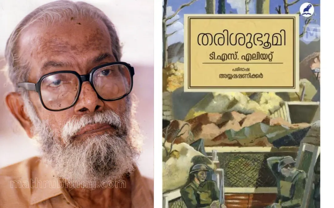 അയ്യപ്പപ്പണിക്കര്, പുസ്തകത്തിന്റെ കവര് പേജ് | ഫോട്ടോ: മാതൃഭൂമി