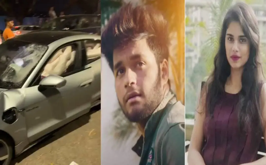 അപകടത്തില്പ്പെട്ട കാറും കൊല്ലപ്പെട്ട അനീഷും അശ്വിനിയും | Photo Courtesy: x.com/ShivAroor & NDTV