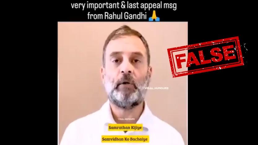 Image accompanying 'ജനാധിപത്യത്തെയും ഭരണഘടനയെയും സംരക്ഷിക്കുന്നതിന് ഈ തിരഞ്ഞെടുപ്പ് നിർണായകമാണ്. ഒരു വശത്ത്, കോൺഗ്രസ് പാർട്ടിയും ഇന്ത്യാ സഖ്യവും രണ്ടും നശിപ്പിക്കുകയാണ് '