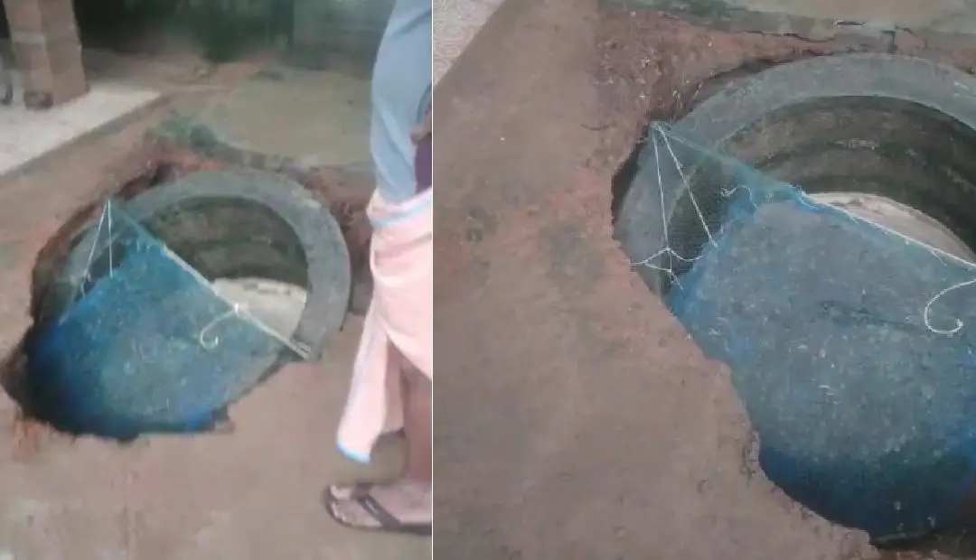കിണർ ഇടിഞ്ഞു താഴ്ന്ന നിലയിൽ