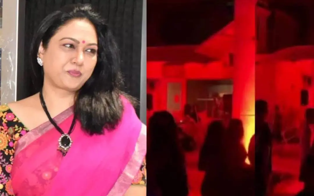 നടി ഹേമ, ജി.ആർ. ഫാം ഹൗസിൽനടന്ന നിശാ പാർട്ടി| photo:X, Youtube.com/News First Kannada