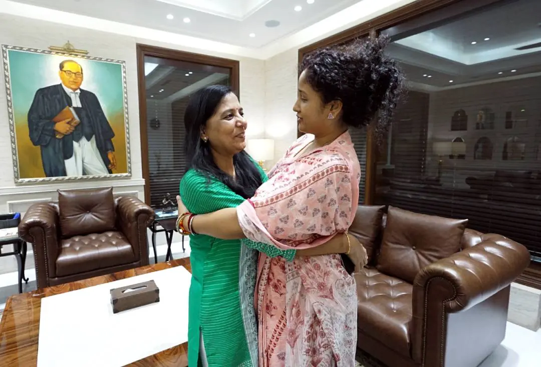 കൽപനാ സോറൻ ഡൽഹിയിലെത്തി സുനിത കെജ്രിവാളിനെ സന്ദർശിച്ചപ്പോൾ |ANI