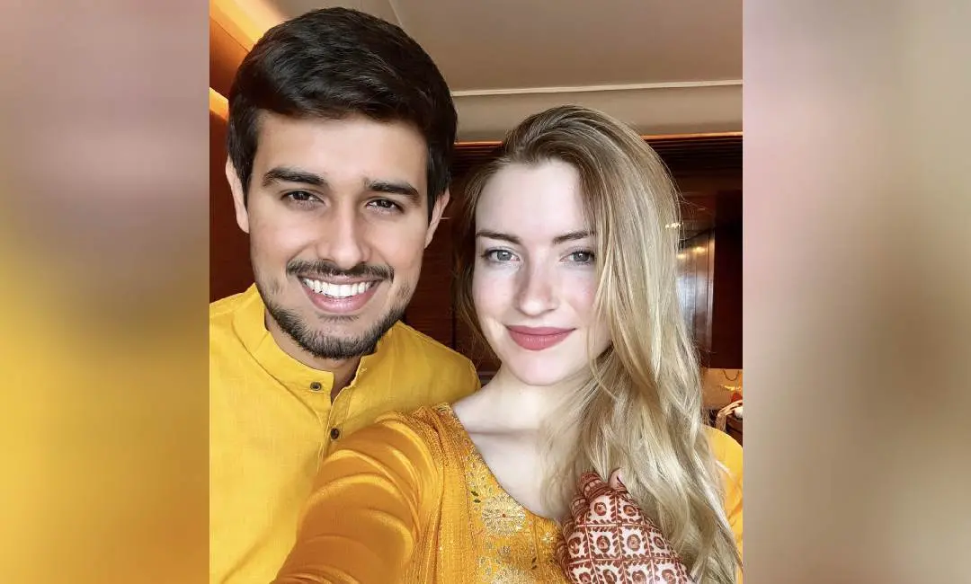 ധ്രുവ് റാഠി പങ്കാളിയോടൊപ്പം| ഫോട്ടോ: twitter @dhruv_rathee