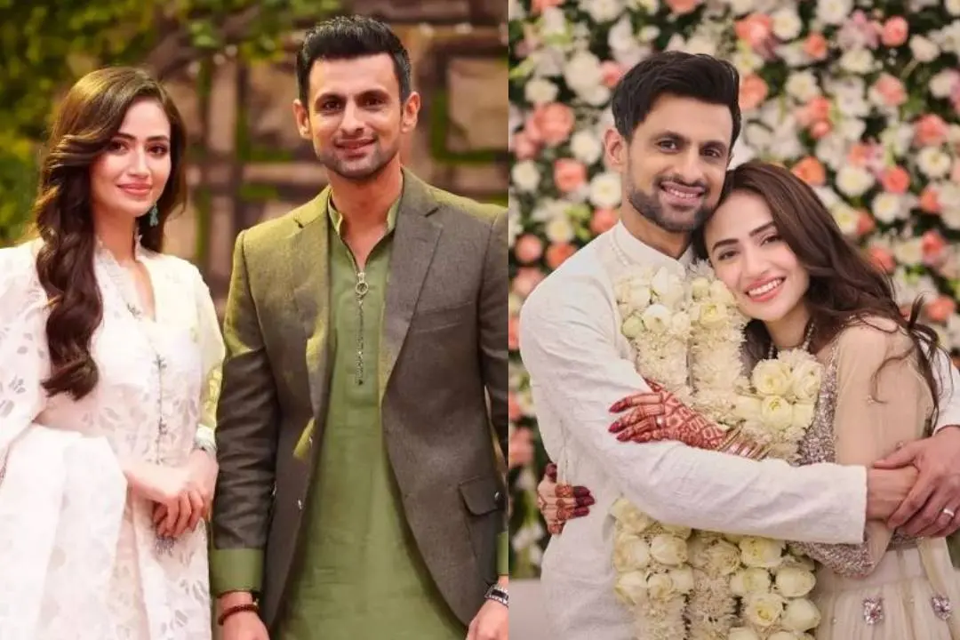 ഷുഐബ് മാലിക്കും സന ജാവേദും | Photo: instagram/ sana javed