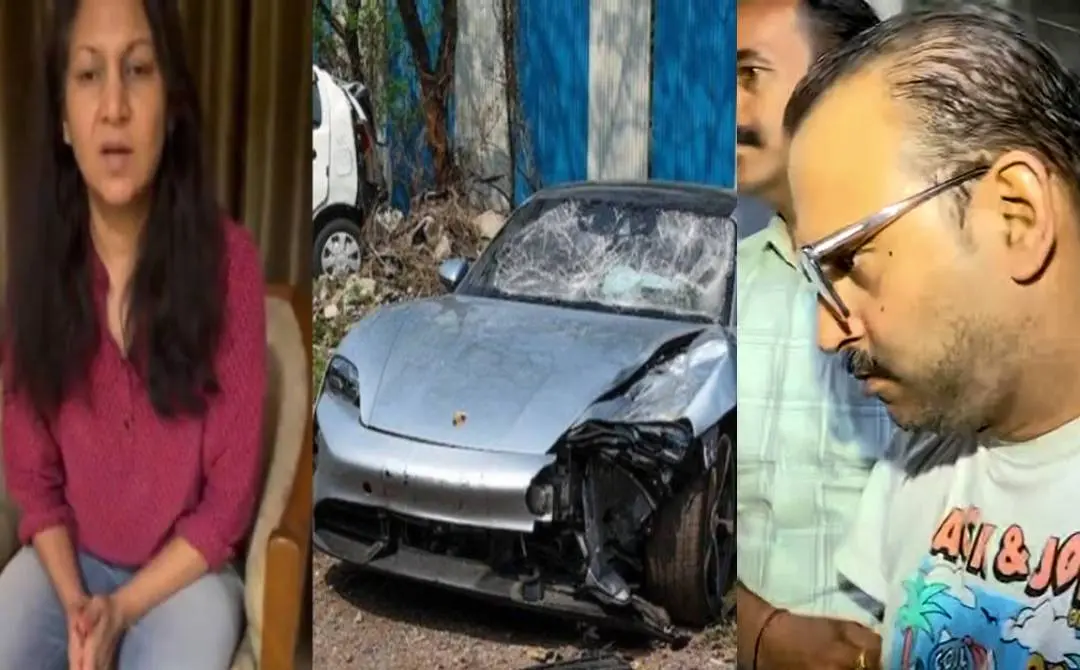 കേസില് അറസ്റ്റിലായ 17-കാരന്റെ മാതാപിതാക്കളായ ശിവാനി അഗര്വാളും വിശാല് അഗര്വാളും | Photo: x.com/LogicLitLatte, x.com/tradeonlycrypto & PTI