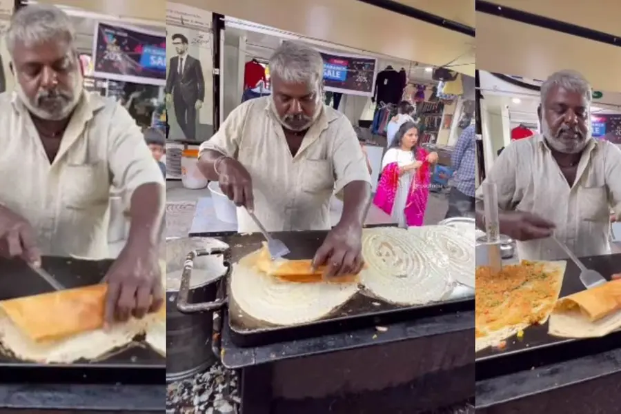 രജനികാന്ത് സ്റ്റൈല് ദോശ വില്പ്പന ; ഹിറ്റായി മുത്തുദോശ കോര്ണര്