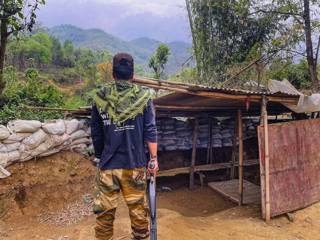 തോക്കേന്തിയ ഗ്രാമവാസികളിലൊരാൾ | PTI