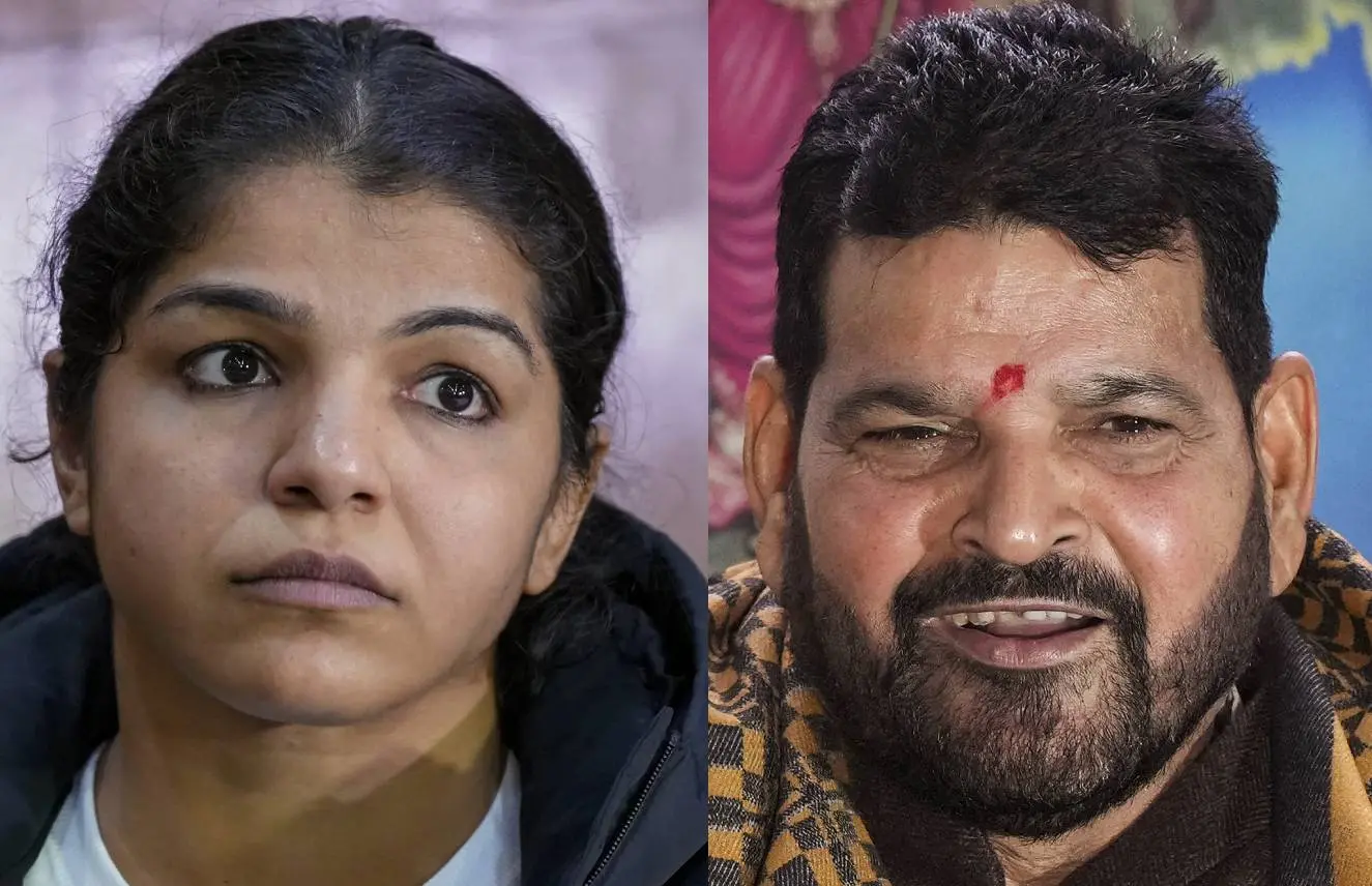 സാക്ഷി മാലിക്, ബ്രിജ് ഭൂഷണ് ശരണ് സിങ് | Photo: PTI