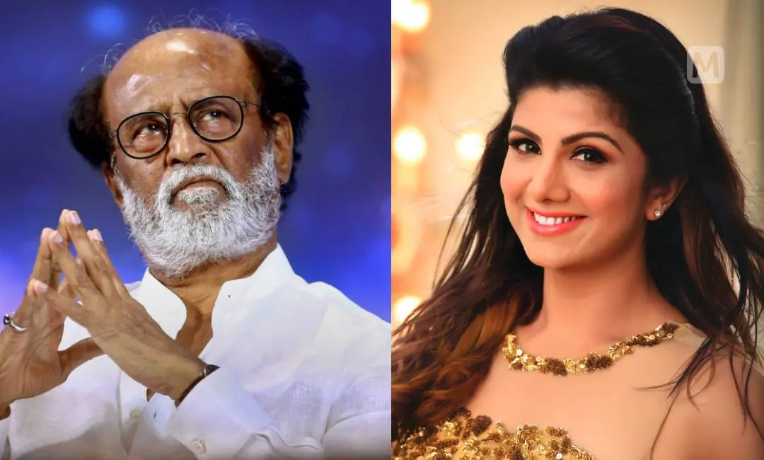 രജനികാന്ത്, രംഭ | ഫോട്ടോ: പി.ടി.ഐ, എസ്.എൽ. ആനന്ദ് \ മാതൃഭൂമി