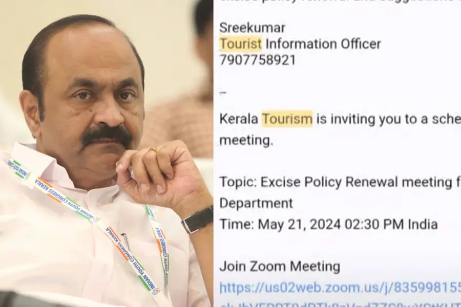 മദ്യനയത്തിൽ യോഗം നടന്നതിന്റെ തെളിവ് പുറത്തുവിട്ട് സതീശൻ;'ടൂറിസംവകുപ്പ് എന്തിന് എക്സൈസിനെ മറികടന്നു?'